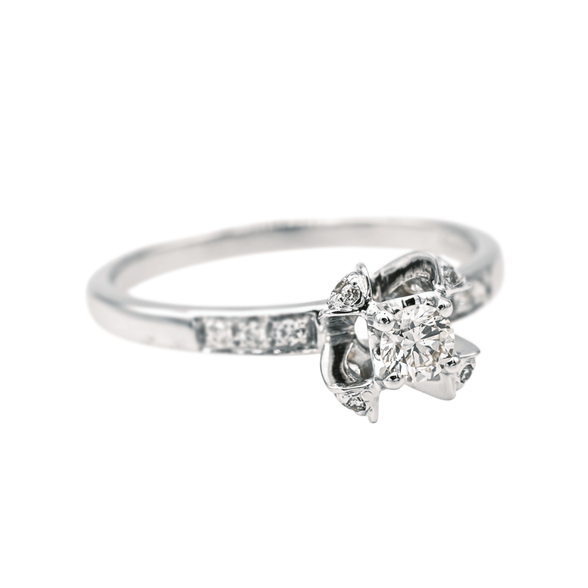Bague Solitaire MAUBOUSSIN "Sacré Désir N°2" en or blanc et diamants - Castafiore