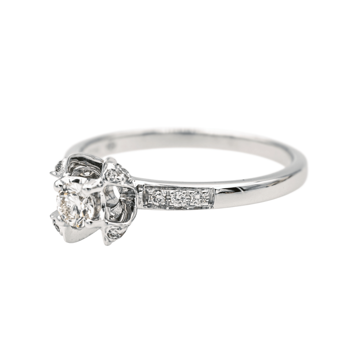 Bague Solitaire MAUBOUSSIN "Sacré Désir N°2" en or blanc et diamants - Castafiore