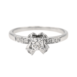 Bague Solitaire MAUBOUSSIN "Sacré Désir N°2" en or blanc et diamants - Castafiore