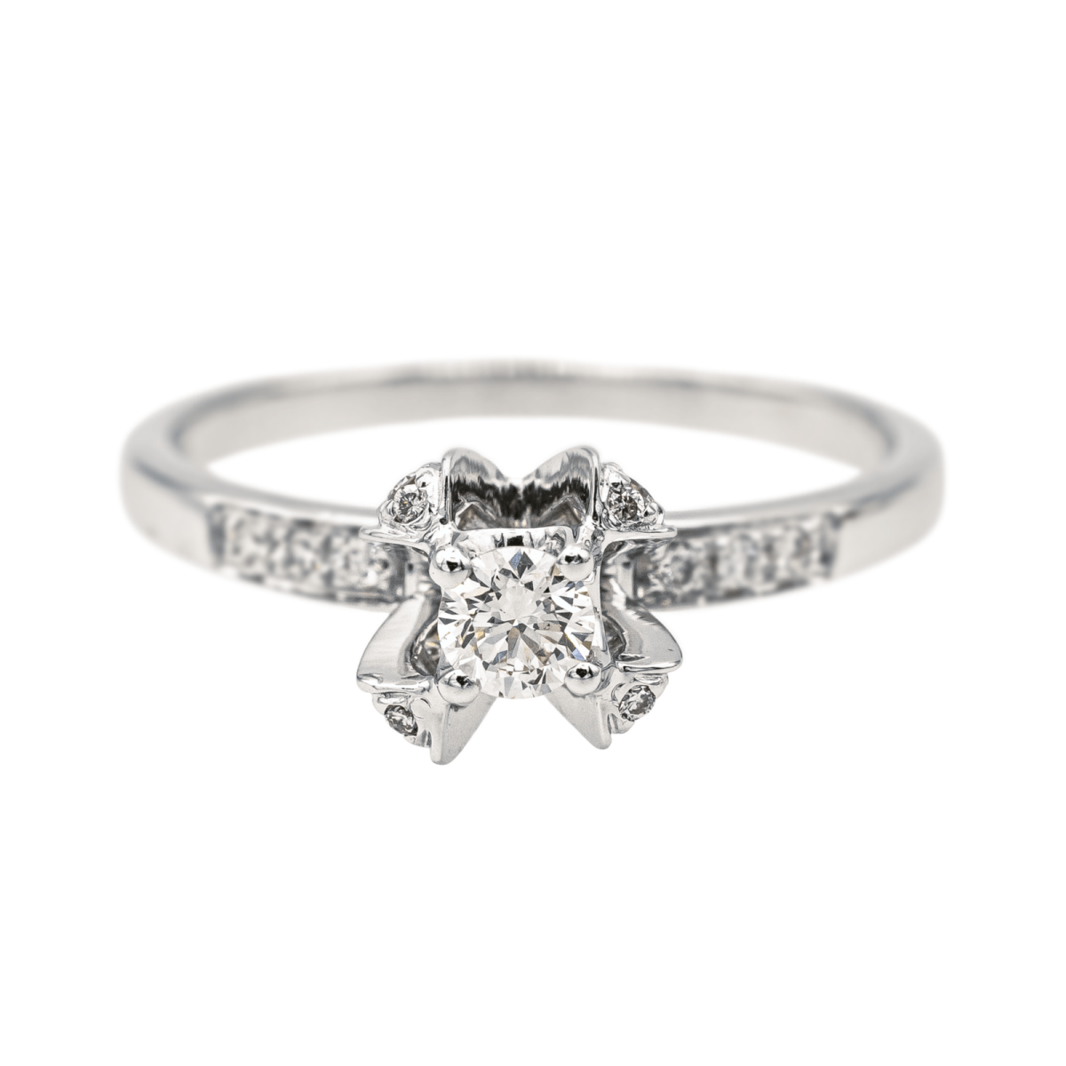 Bague Solitaire MAUBOUSSIN "Sacré Désir N°2" en or blanc et diamants - Castafiore