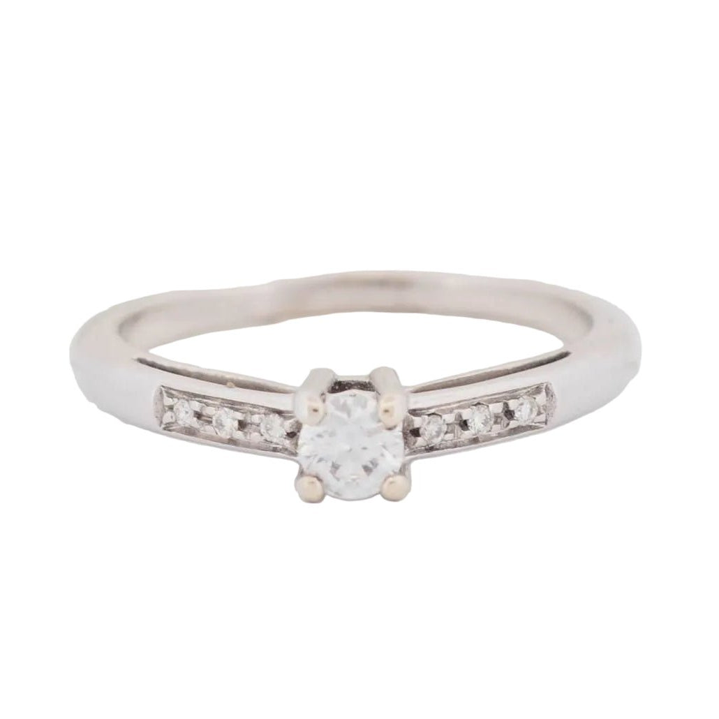Bague Solitaire MAUBOUSSIN "Sel de ma vie" en or blanc et diamants - Castafiore