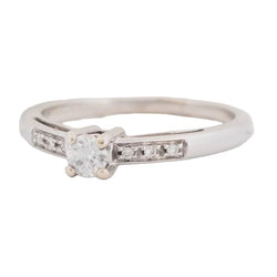Bague Solitaire MAUBOUSSIN "Sel de ma vie" en or blanc et diamants - Castafiore
