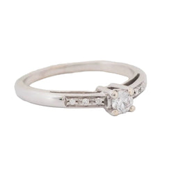 Bague Solitaire MAUBOUSSIN "Sel de ma vie" en or blanc et diamants - Castafiore