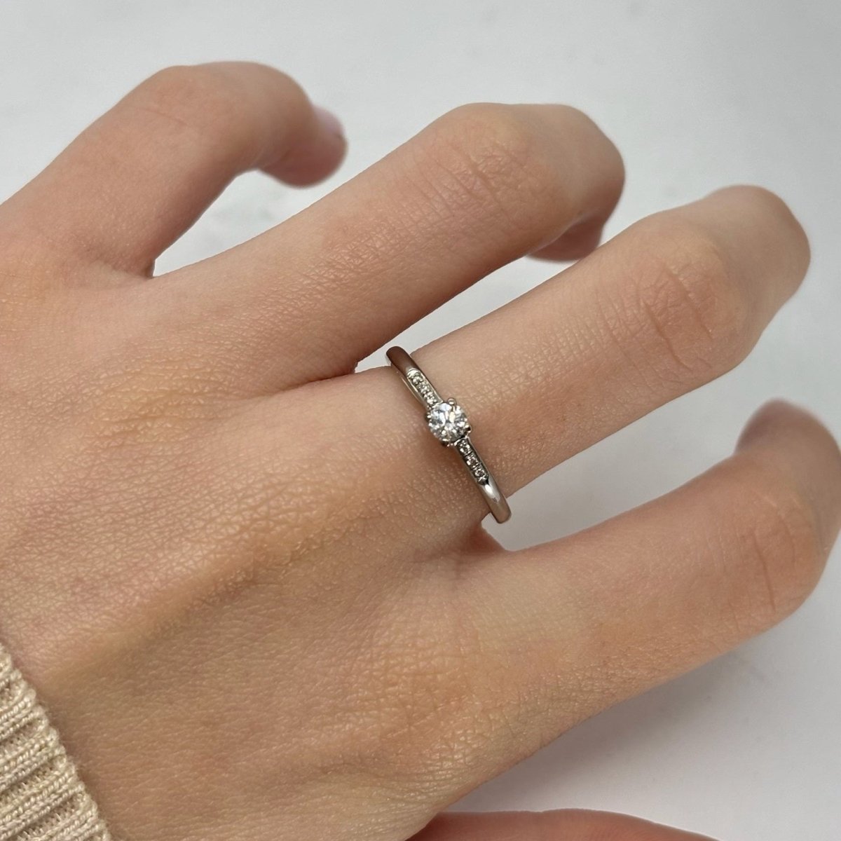 Bague Solitaire MAUBOUSSIN "Tu es le sel de ma vie" en or blanc et diamants - Castafiore