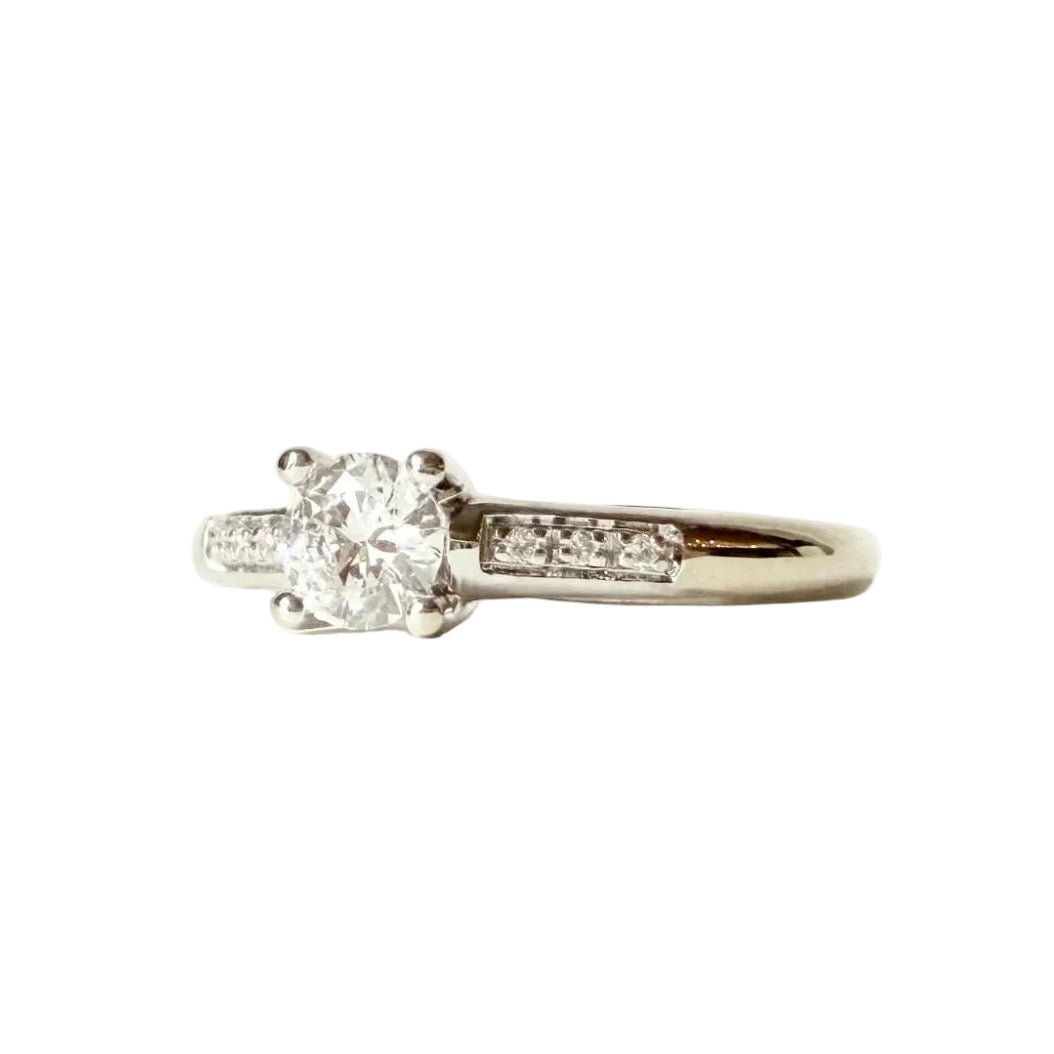 Bague Solitaire MAUBOUSSIN "Tu es le sel de ma vie" en or blanc et diamants - Castafiore
