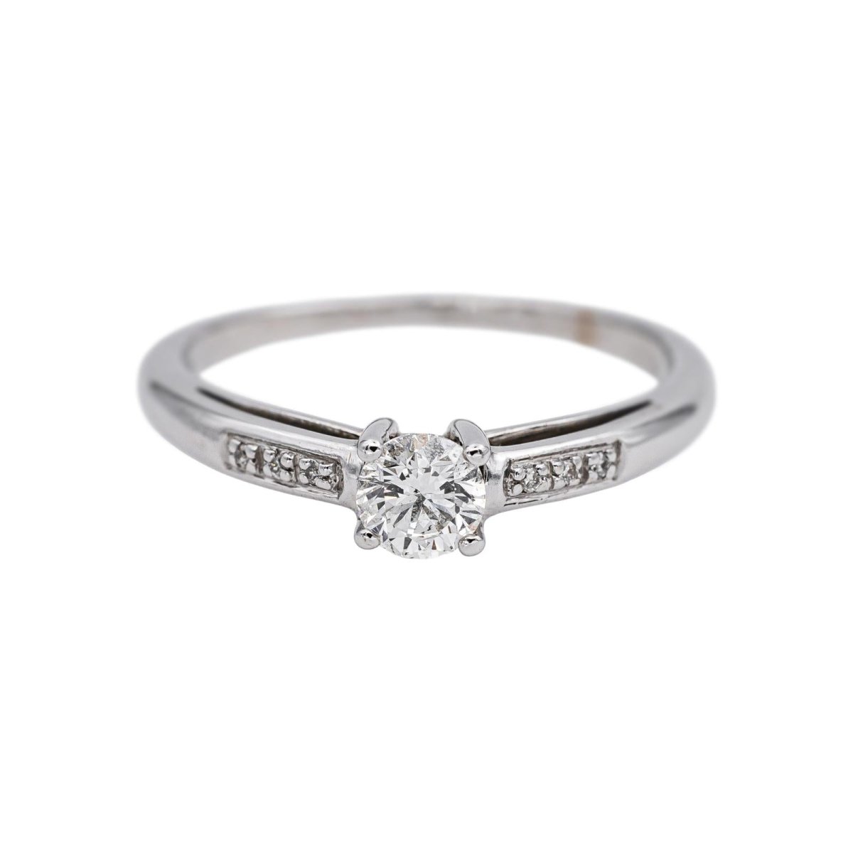 Bague Solitaire MAUBOUSSIN "Tu es le sel de ma vie" en or blanc et diamants - Castafiore