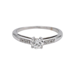 Bague Solitaire MAUBOUSSIN "Tu es le sel de ma vie" en or blanc et diamants - Castafiore
