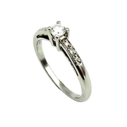 Bague Solitaire MAUBOUSSIN "Tu es le sel de ma vie n°1" en or blanc et diamants - Castafiore