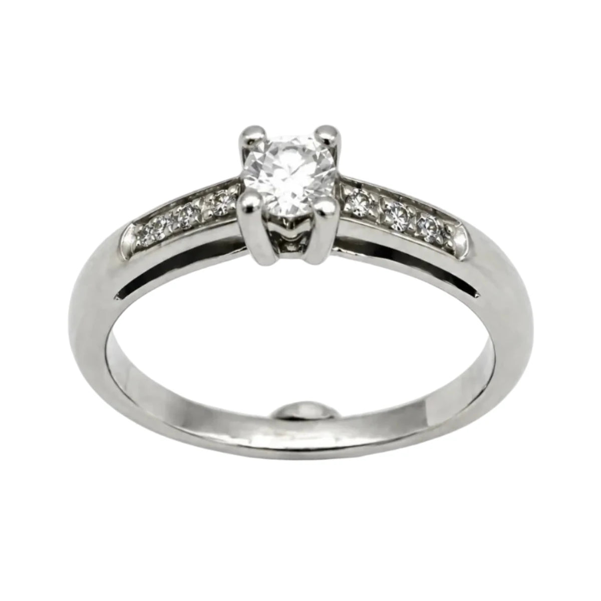 Bague Solitaire MAUBOUSSIN "Tu es le sel de ma vie n°1" en or blanc et diamants - Castafiore