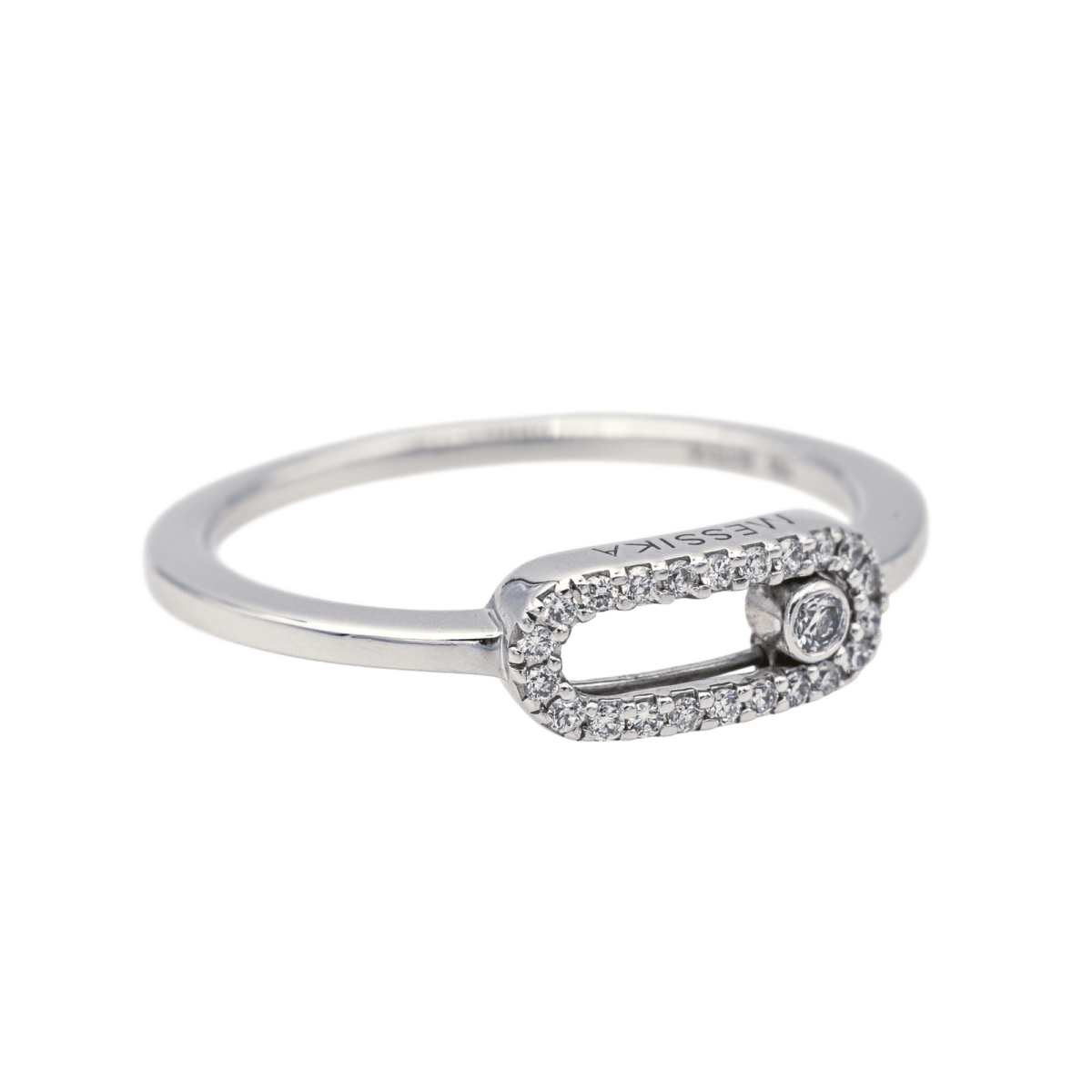 Bague Solitaire MESSIKA "Move Uno" en or blanc et diamants - Castafiore