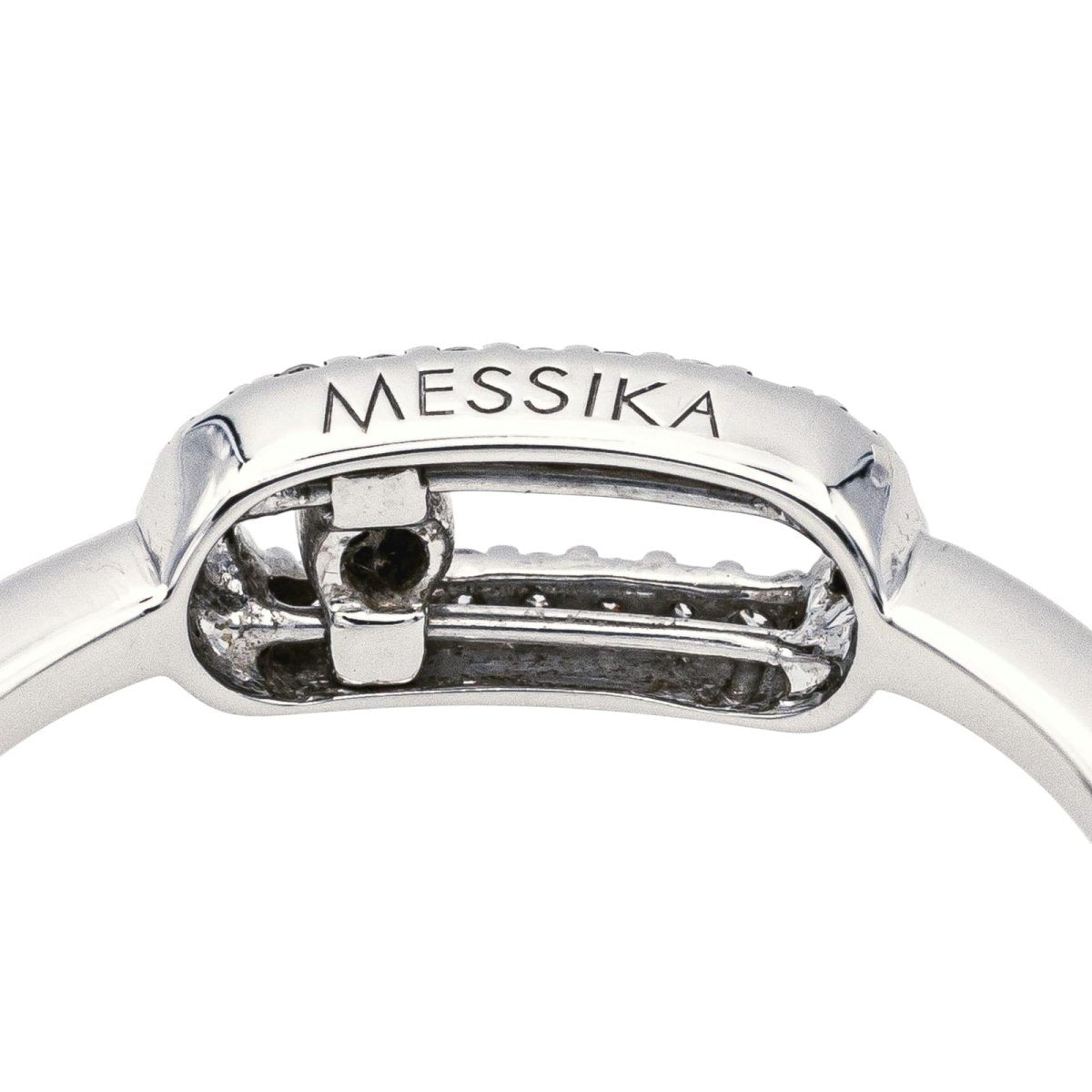 Bague Solitaire MESSIKA "Move Uno" en or blanc et diamants - Castafiore