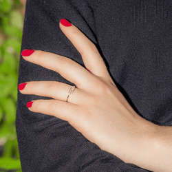 Bague Solitaire MESSIKA "Move Uno" en or blanc et diamants - Castafiore