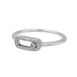 Bague Solitaire MESSIKA "Move Uno" en or blanc et diamants - Castafiore