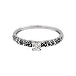 Bague Solitaire Or blanc Diamant - Castafiore