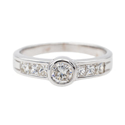 Bague Solitaire Or blanc Diamant - Castafiore