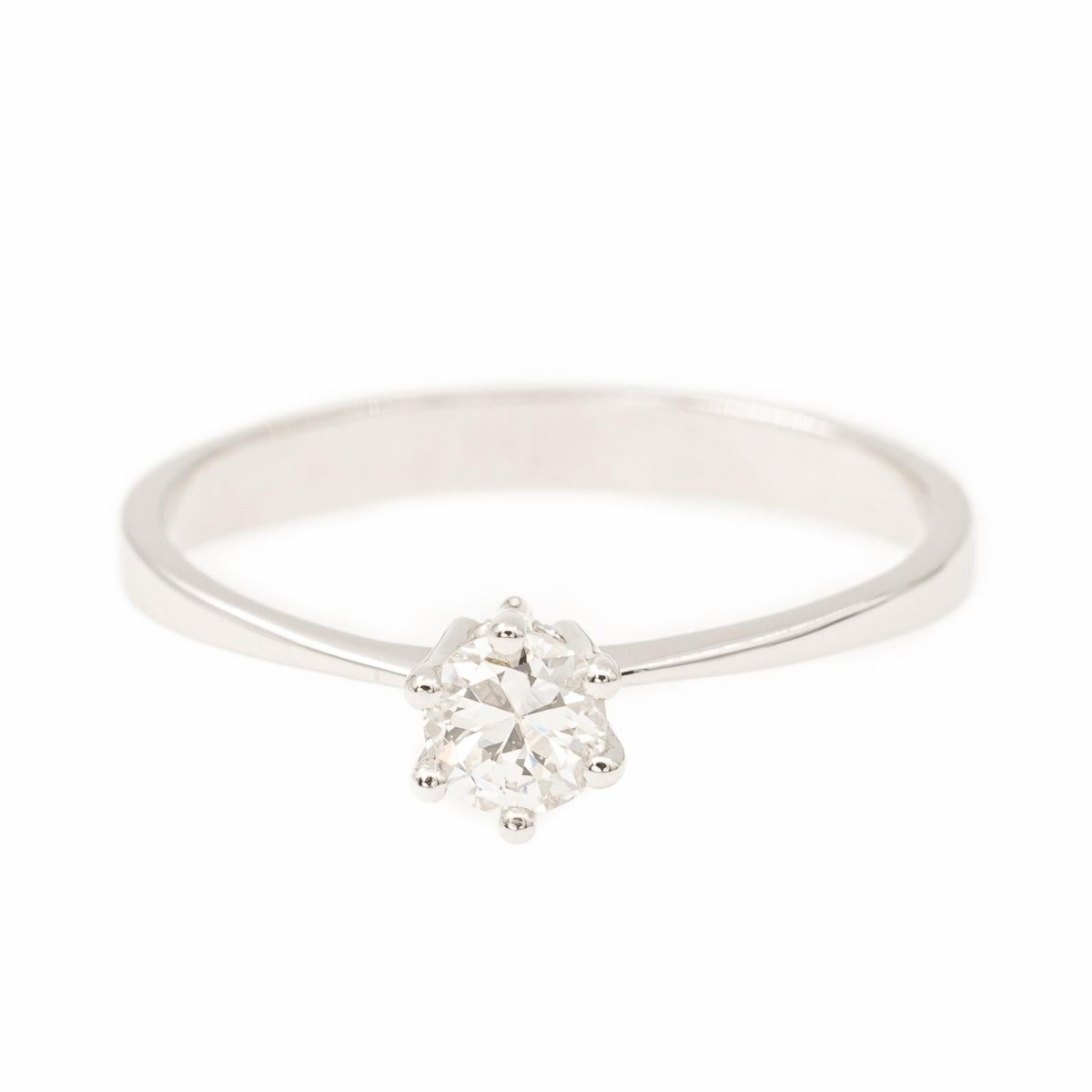 Bague Solitaire Or blanc Diamant - Castafiore