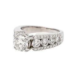 Bague Solitaire Or blanc Diamant - Castafiore
