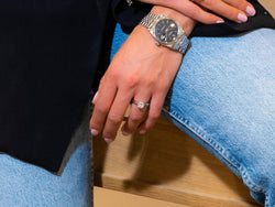 Bague Solitaire Or blanc Diamant - Castafiore