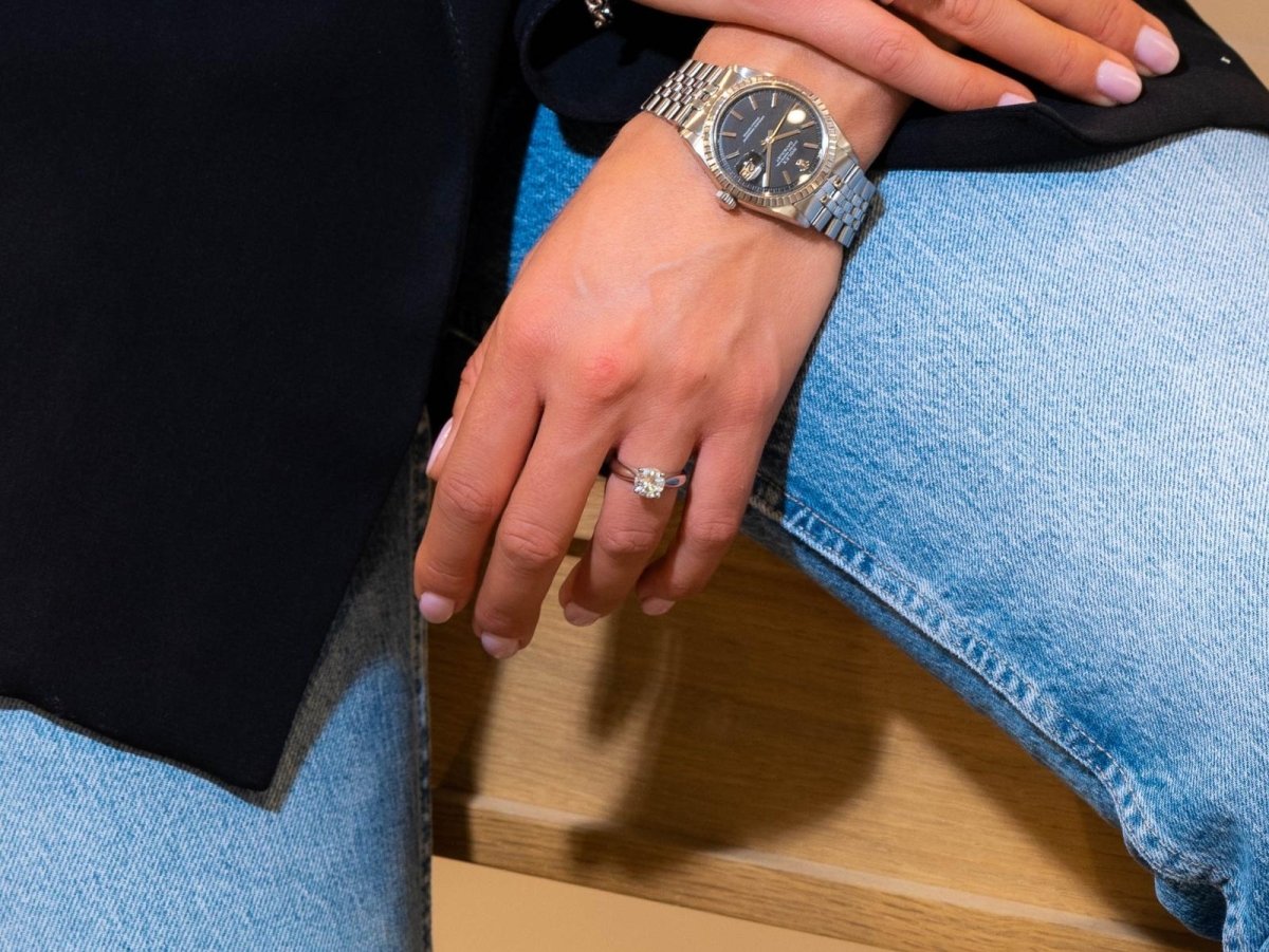 Bague Solitaire Or blanc Diamant - Castafiore