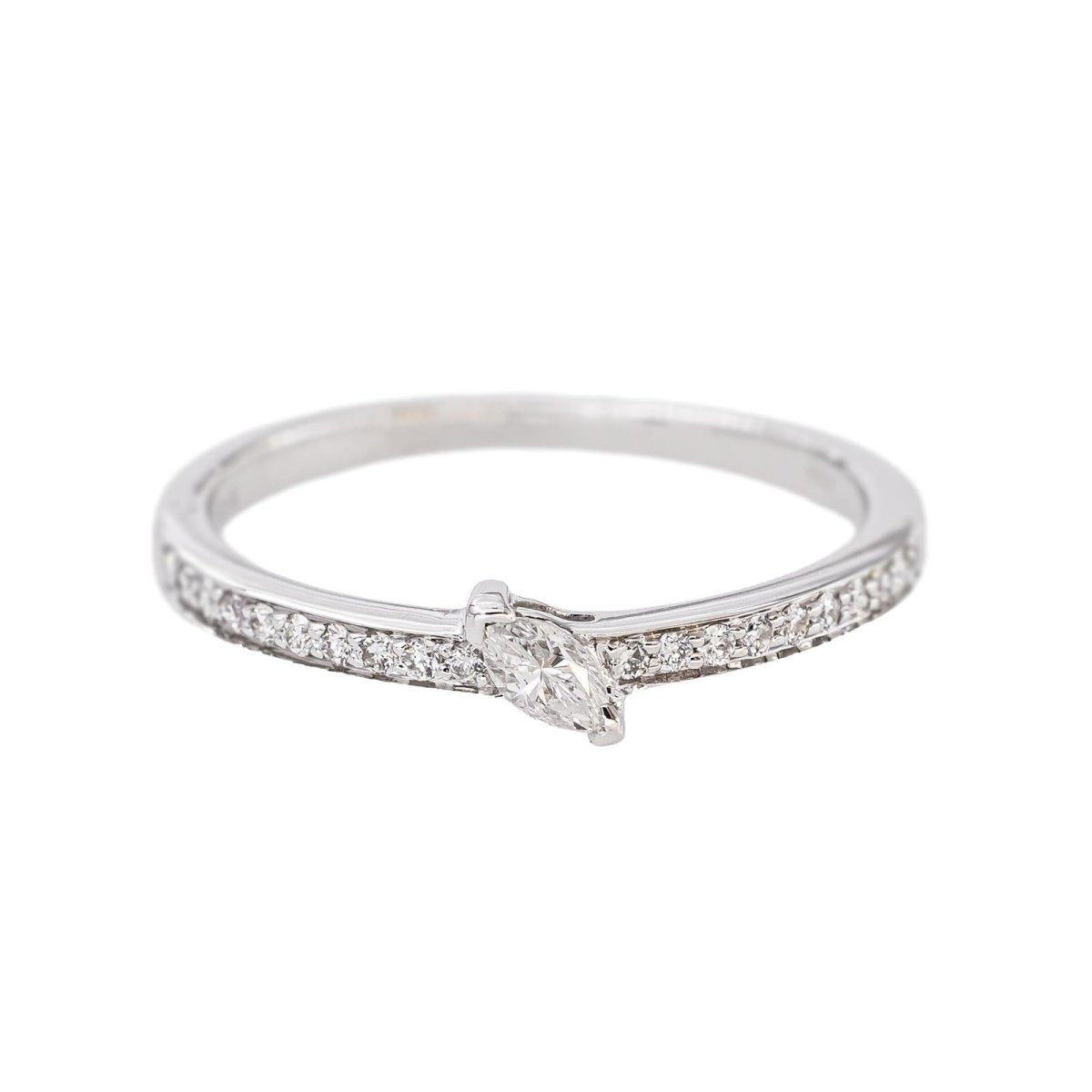 Bague Solitaire Or blanc Diamant - Castafiore