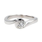 Bague Solitaire Or blanc Diamant - Castafiore