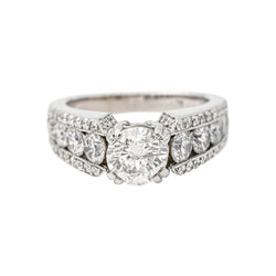 Bague Solitaire Or blanc Diamant - Castafiore
