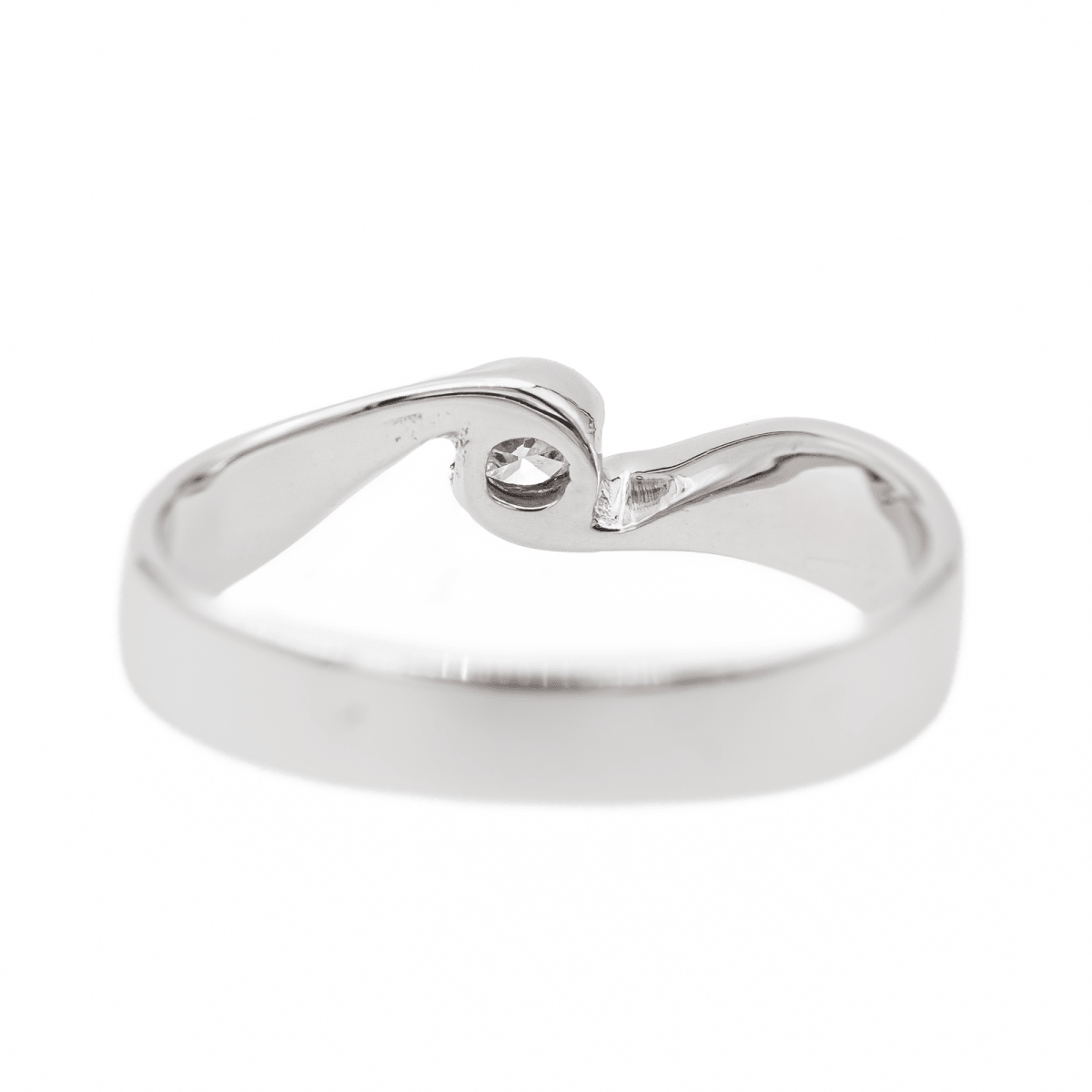 Bague Solitaire Or blanc Diamant - Castafiore