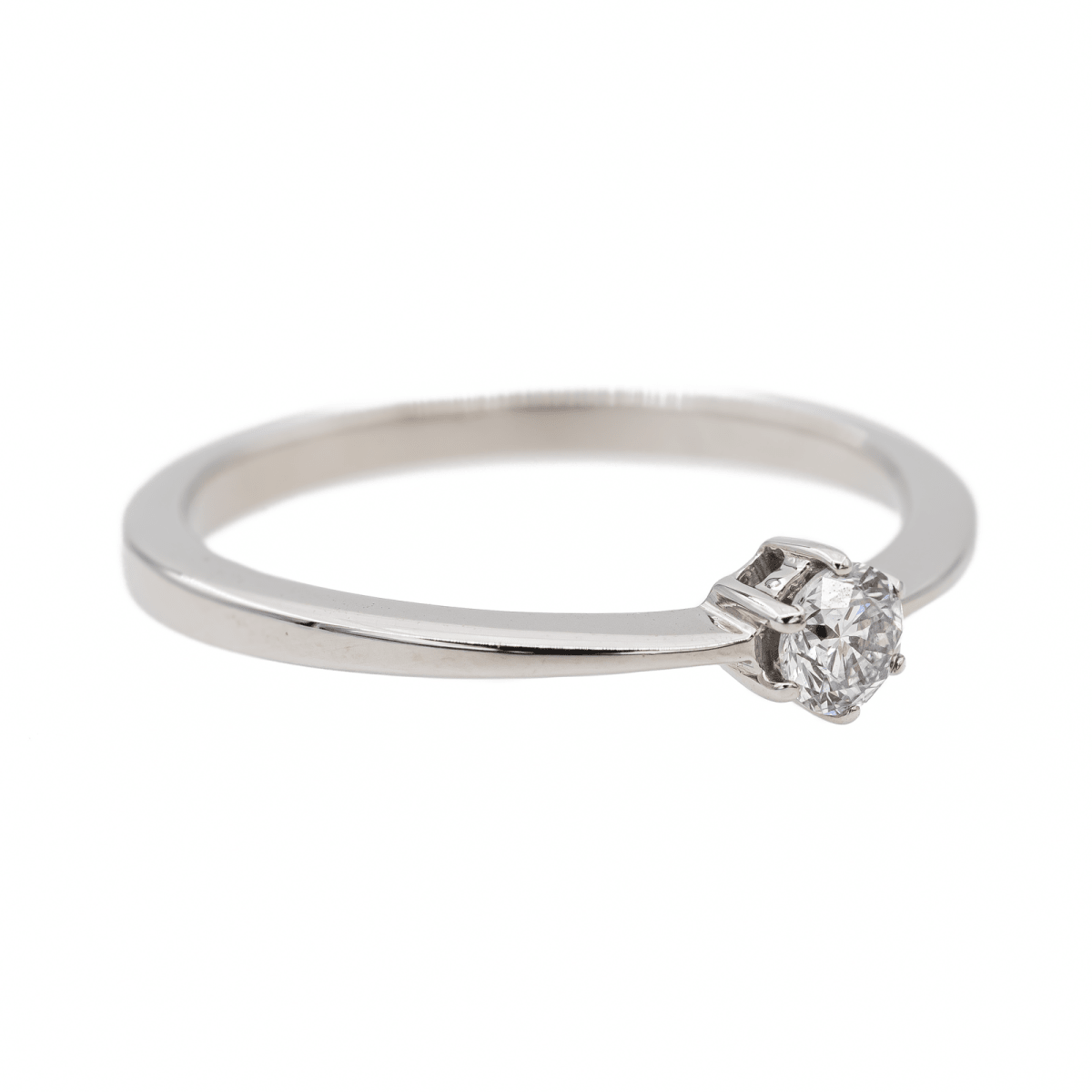 Bague Solitaire Or blanc Diamant - Castafiore