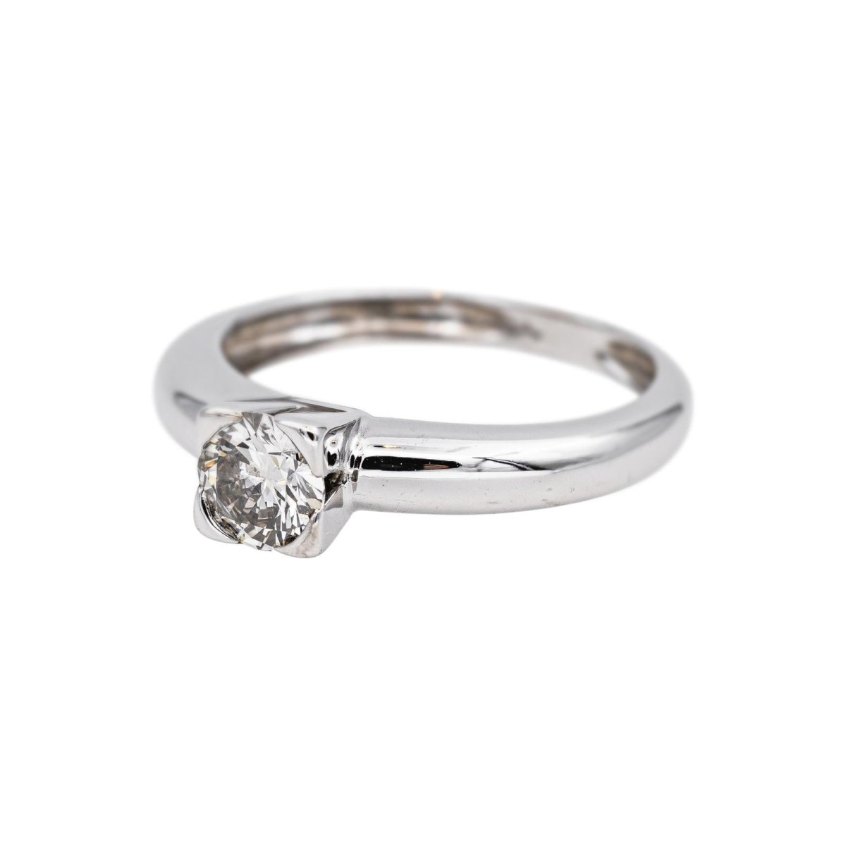 Bague Solitaire Or blanc Diamant - Castafiore