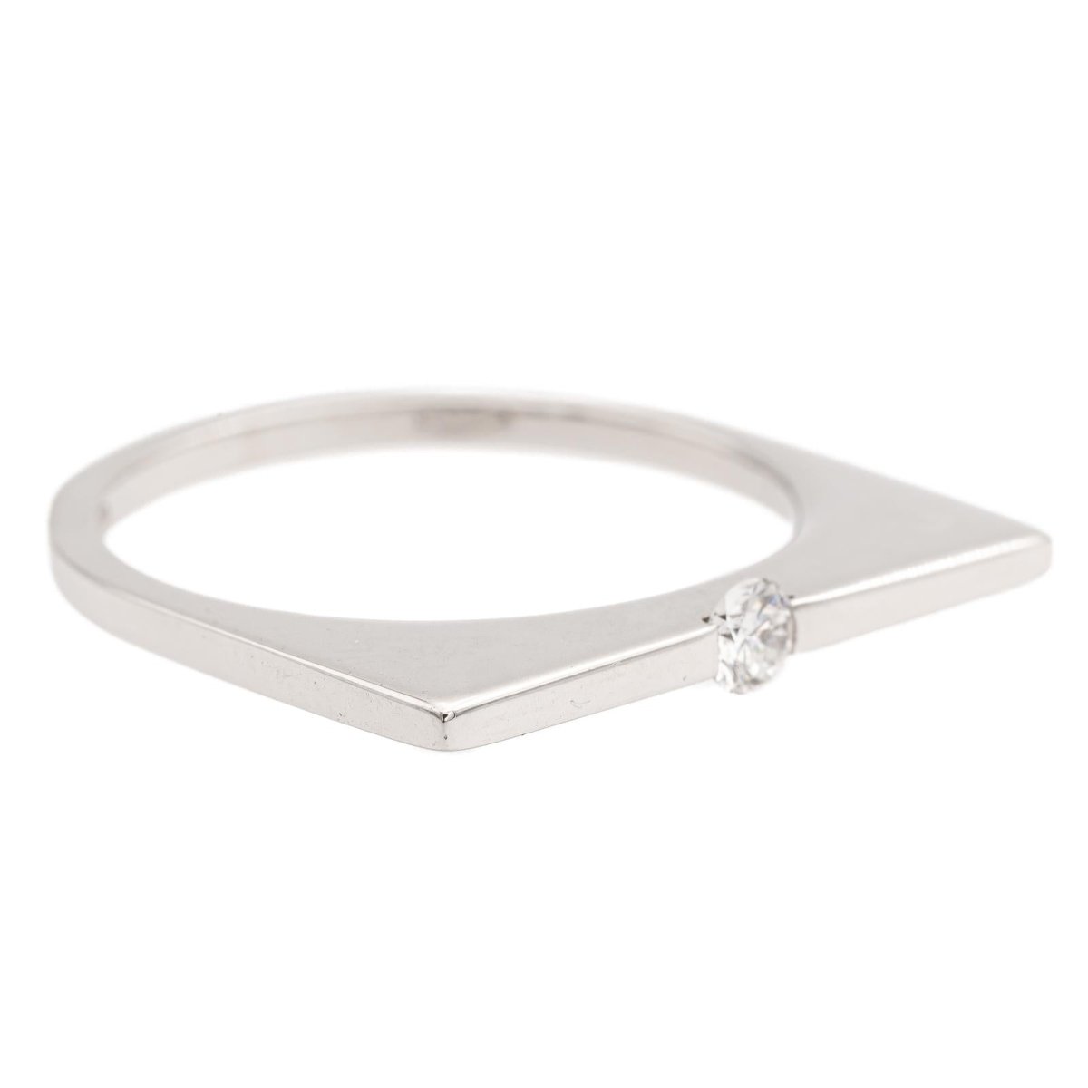 Bague Solitaire Or blanc Diamant - Castafiore