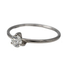 Bague Solitaire Or blanc Diamant - Castafiore