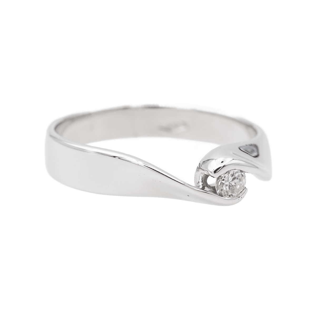 Bague Solitaire Or blanc Diamant - Castafiore