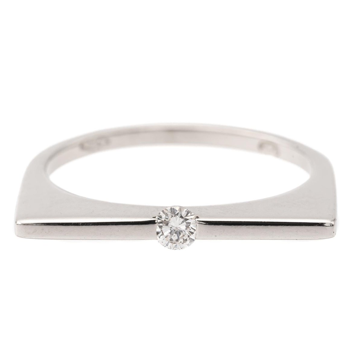 Bague Solitaire Or blanc Diamant - Castafiore