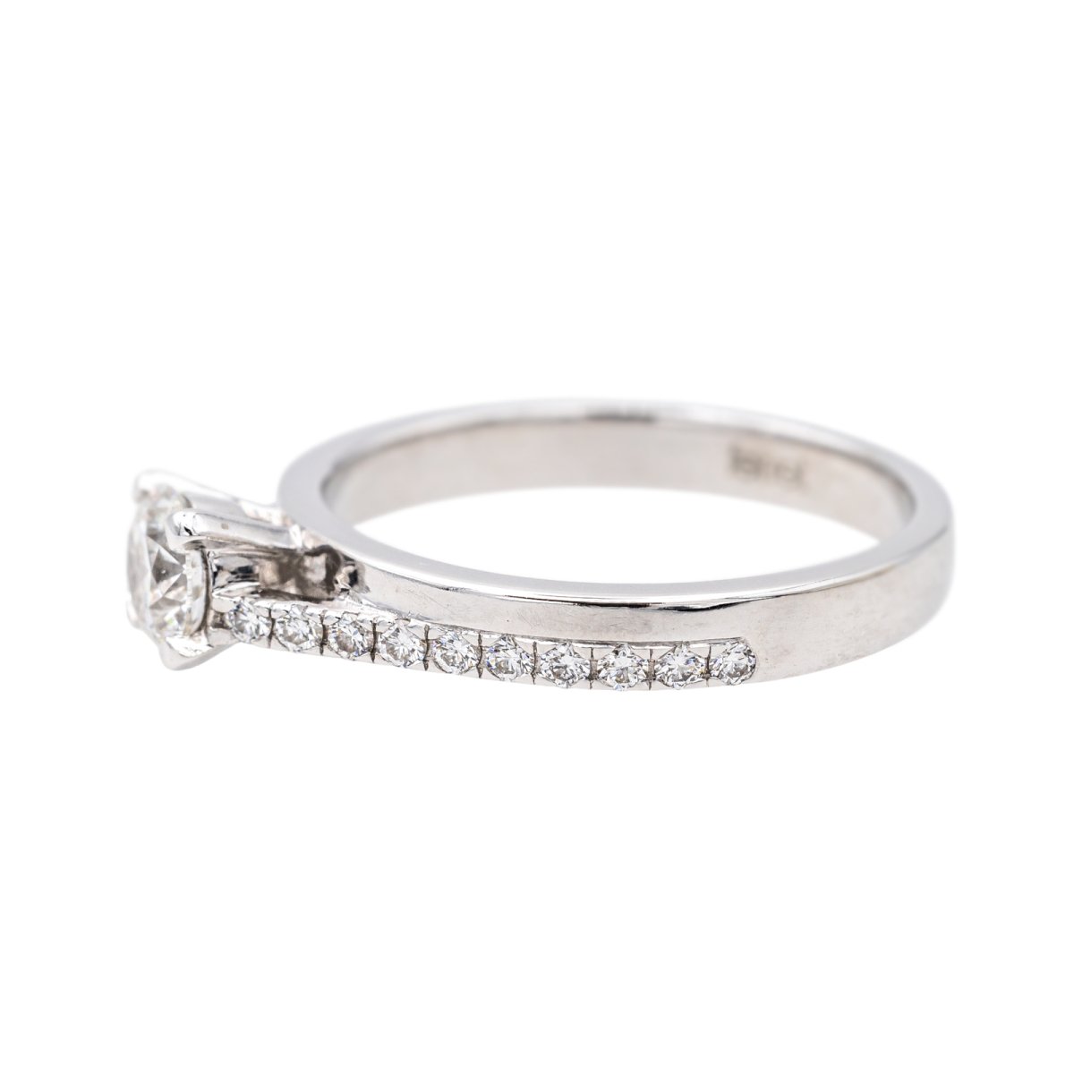 Bague Solitaire Or blanc Diamant - Castafiore