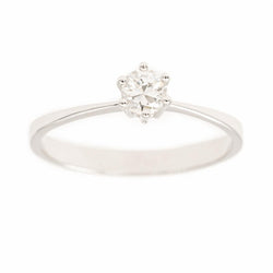 Bague Solitaire Or blanc Diamant - Castafiore