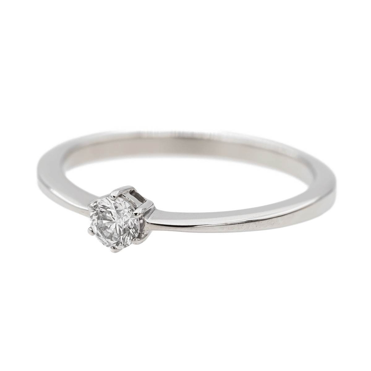 Bague Solitaire Or blanc Diamant - Castafiore