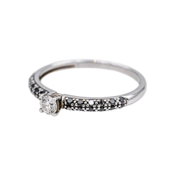 Bague Solitaire Or blanc Diamant - Castafiore