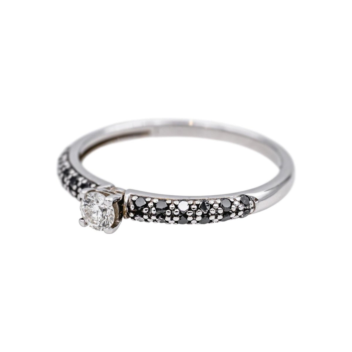 Bague Solitaire Or blanc Diamant - Castafiore