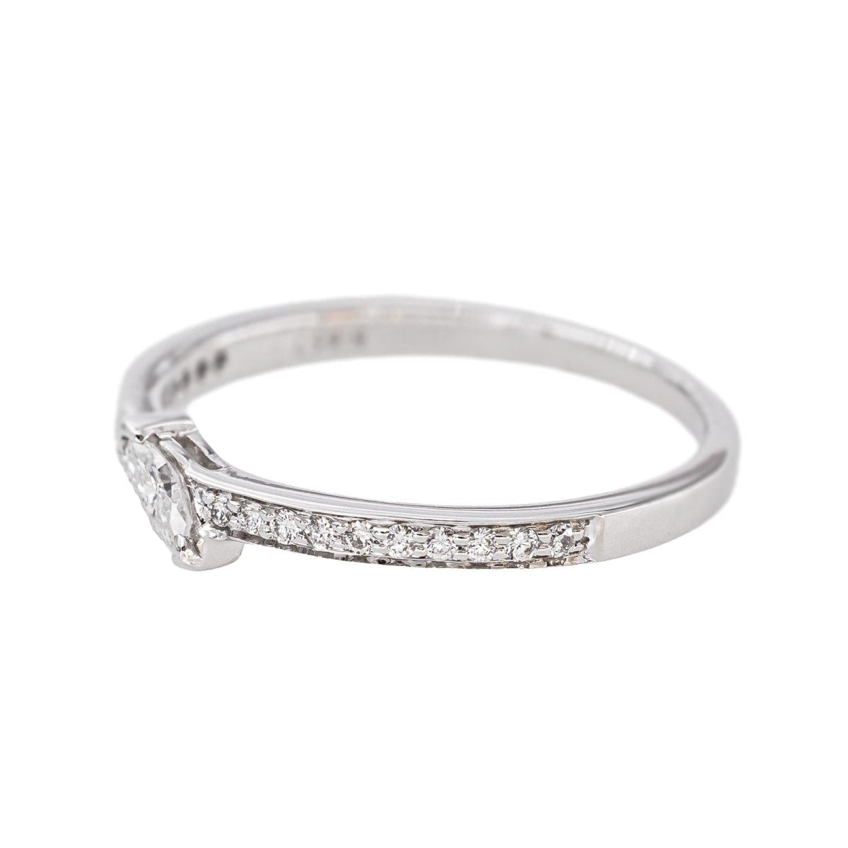 Bague Solitaire Or blanc Diamant - Castafiore