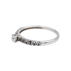 Bague Solitaire Or blanc Diamant - Castafiore