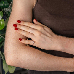 Bague Solitaire Or blanc Diamant - Castafiore