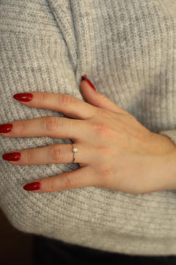 Bague Solitaire Or blanc Diamant - Castafiore