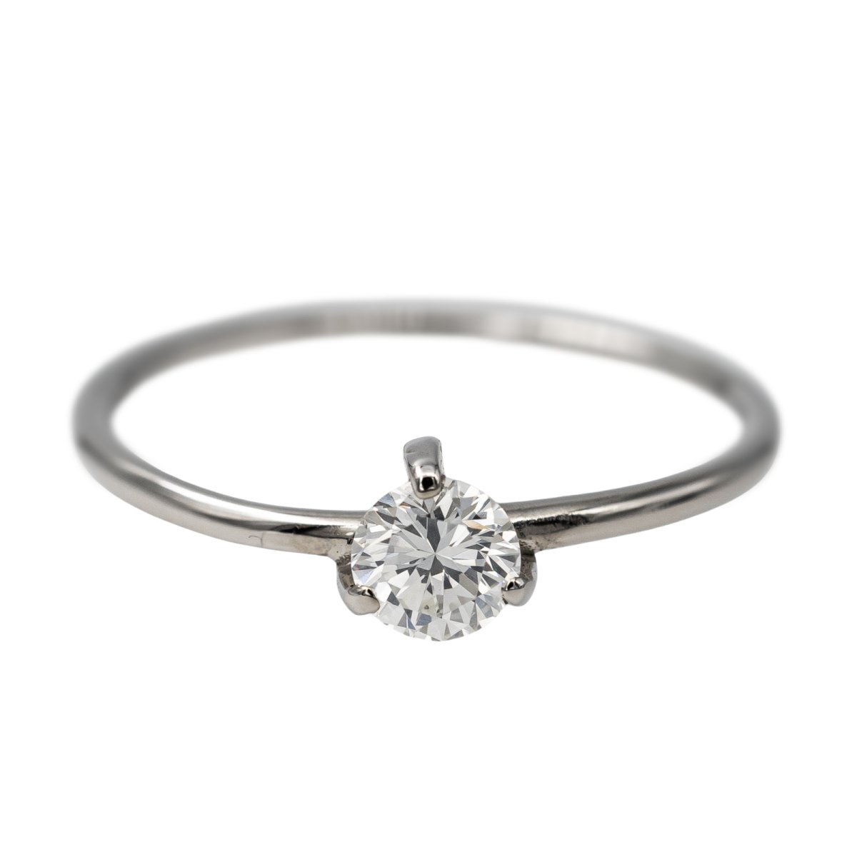 Bague Solitaire Or blanc Diamant - Castafiore