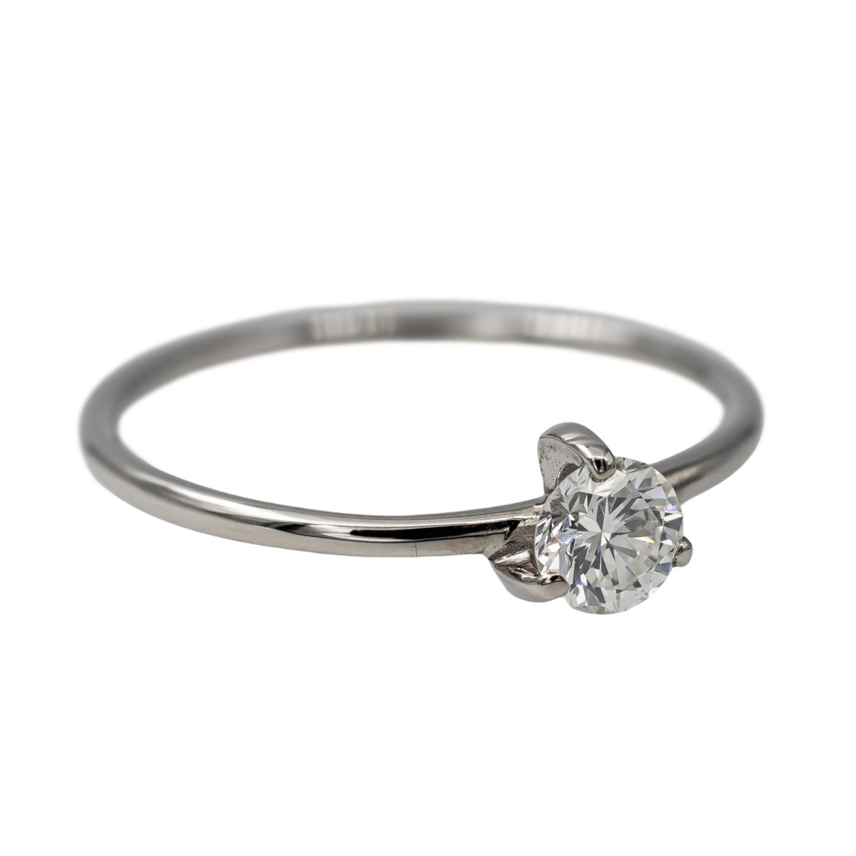 Bague Solitaire Or blanc Diamant - Castafiore