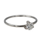 Bague Solitaire Or blanc Diamant - Castafiore