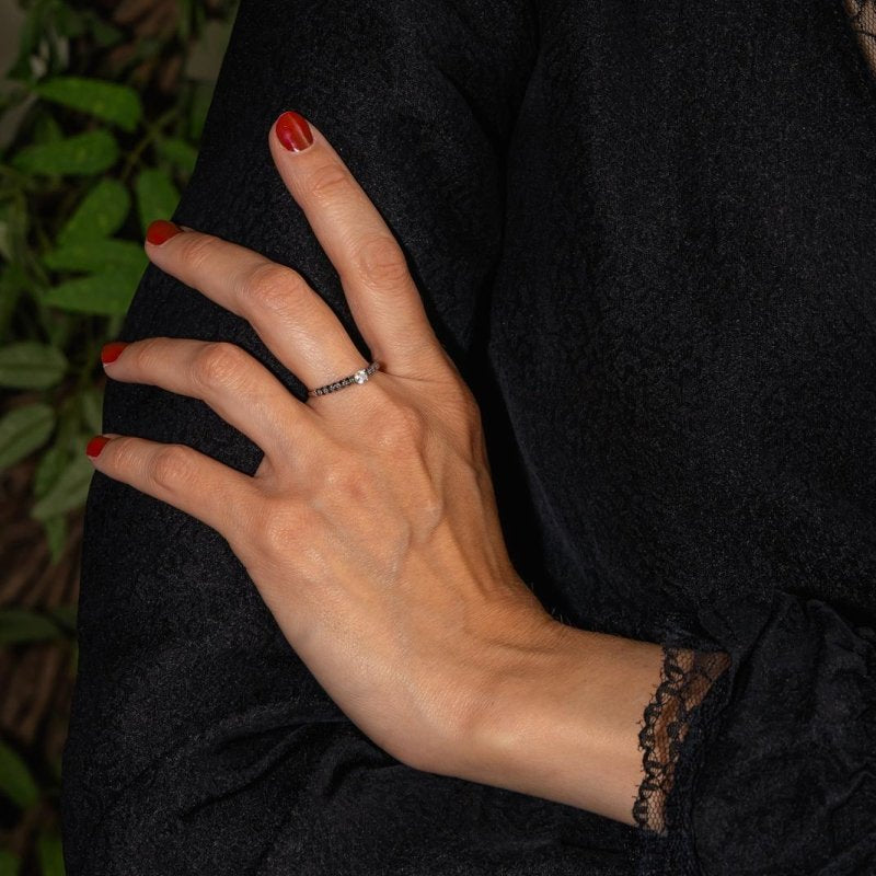 Bague Solitaire Or blanc Diamant - Castafiore
