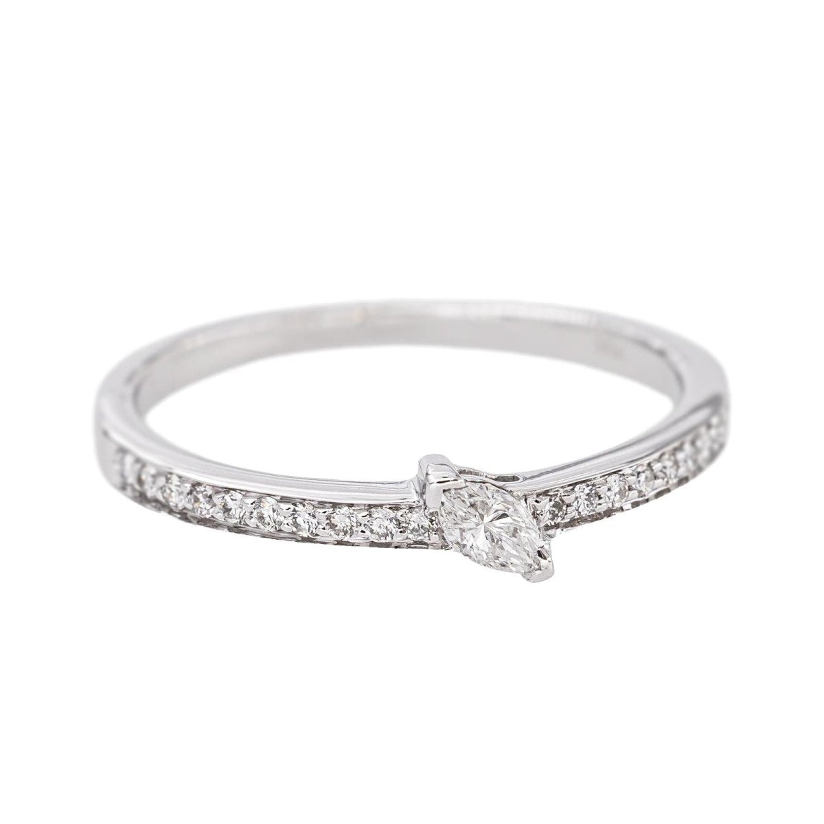 Bague Solitaire Or blanc Diamant - Castafiore
