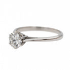 Bague Solitaire Or blanc Diamant - Castafiore