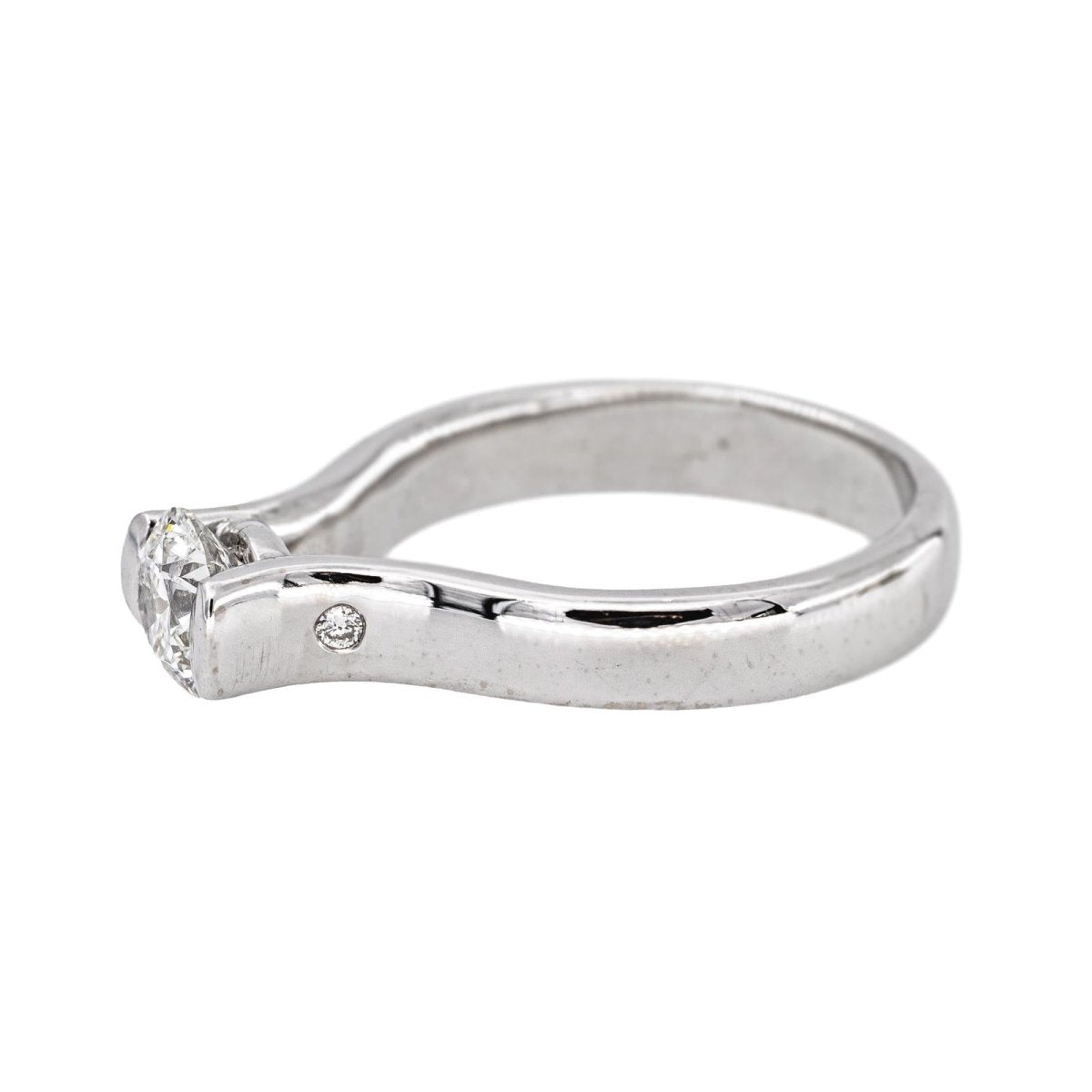 Bague Solitaire Or blanc Diamant - Castafiore