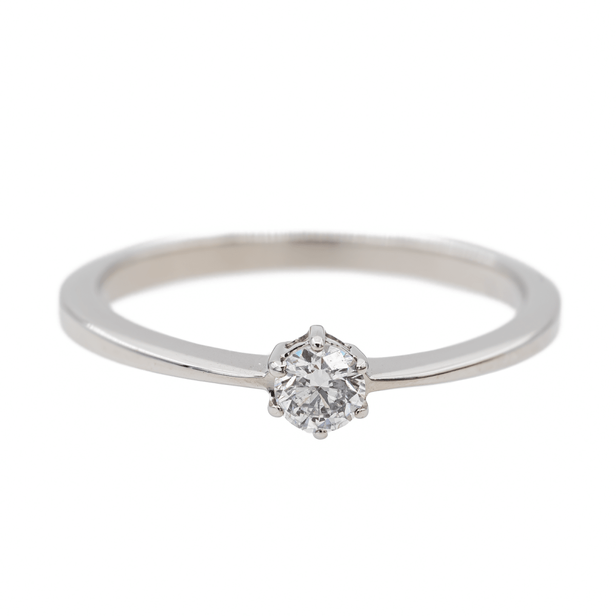 Bague Solitaire Or blanc Diamant - Castafiore